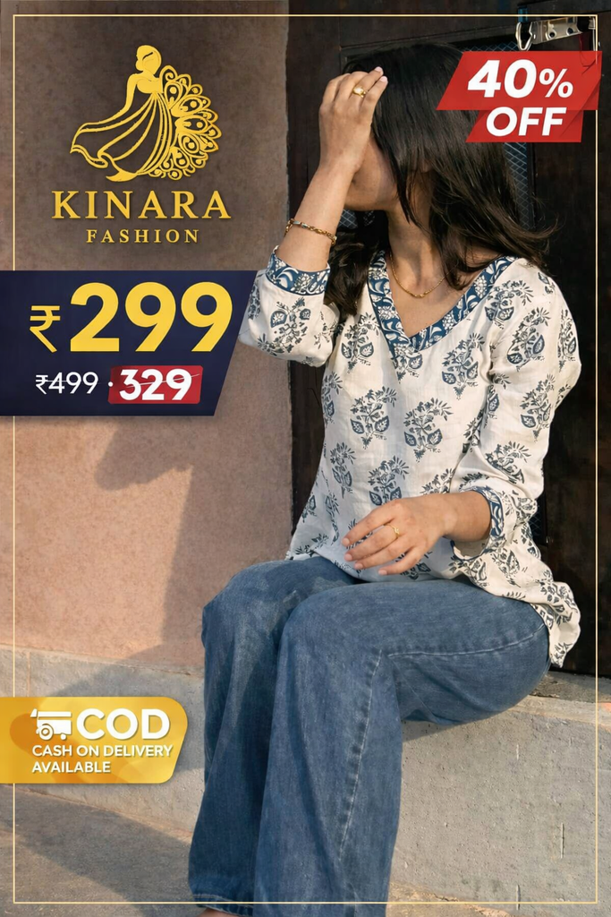 PRINTED COTTON KURTI WOMEN